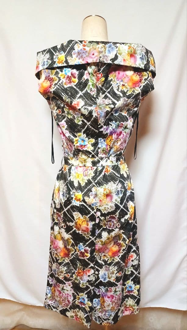 ヴィヴィアンウエストウッド　2015SSフローラル柄コルセットロングドレス