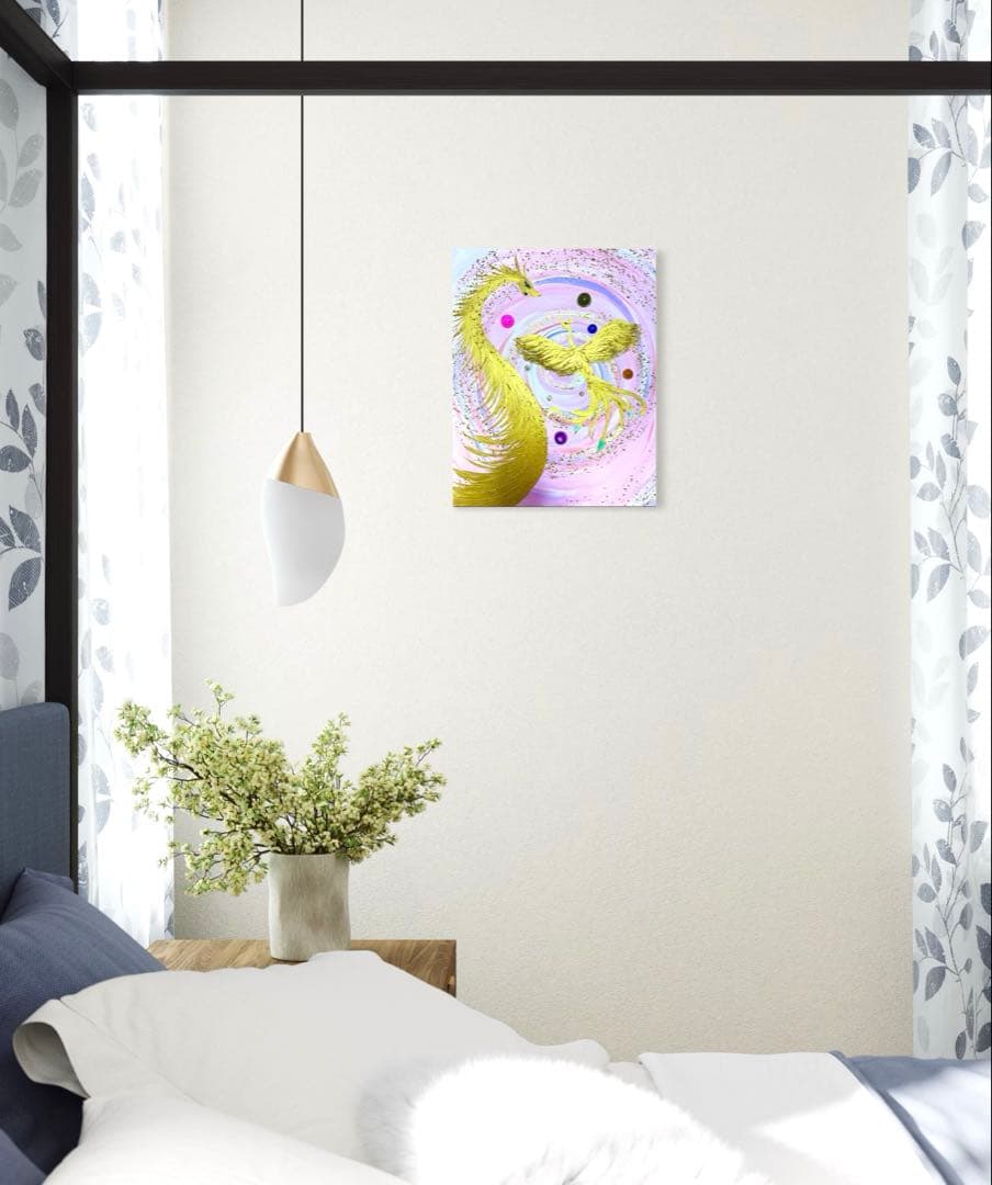 開運絵画　龍神様　鳳凰　拡大のエネルギー