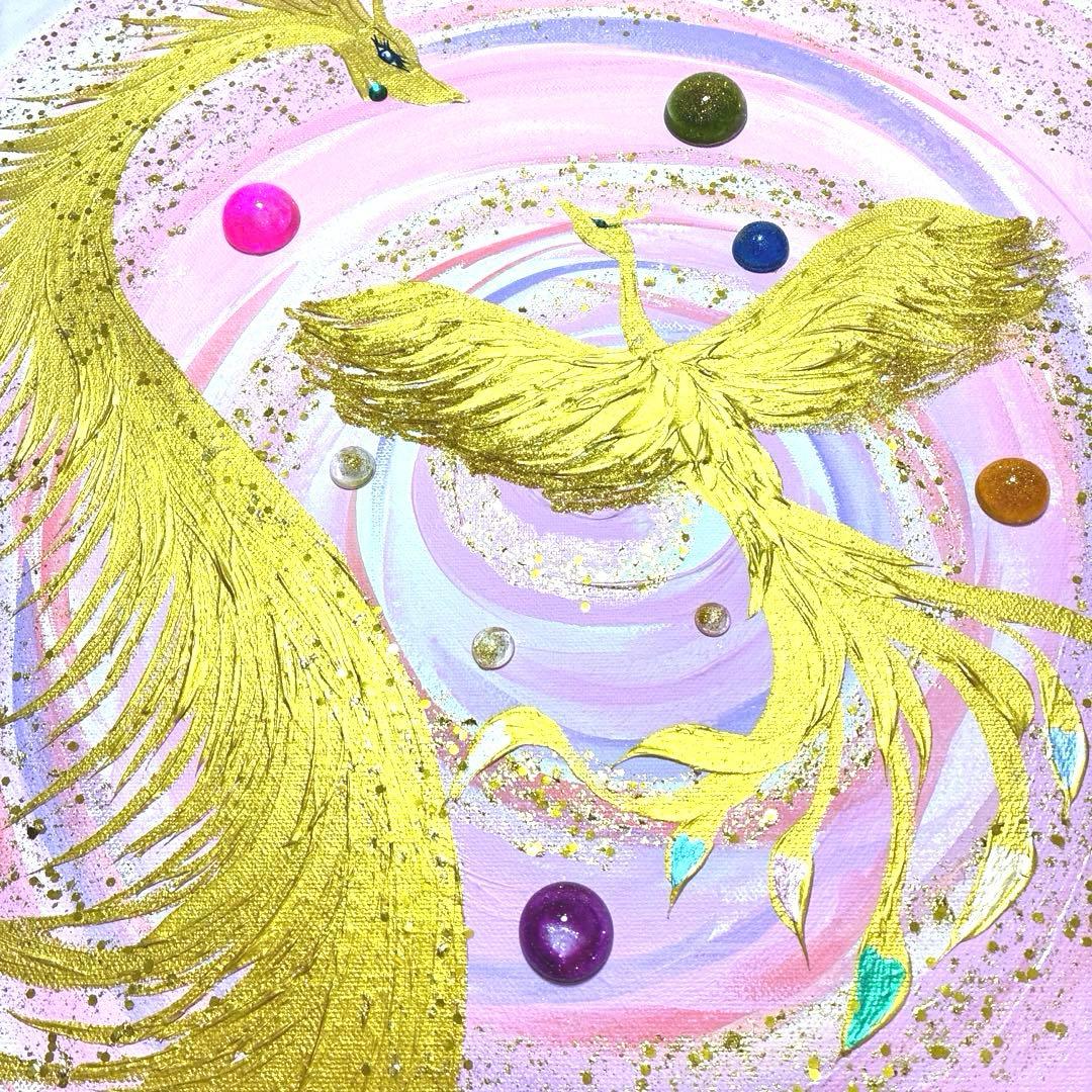 開運絵画　龍神様　鳳凰　拡大のエネルギー