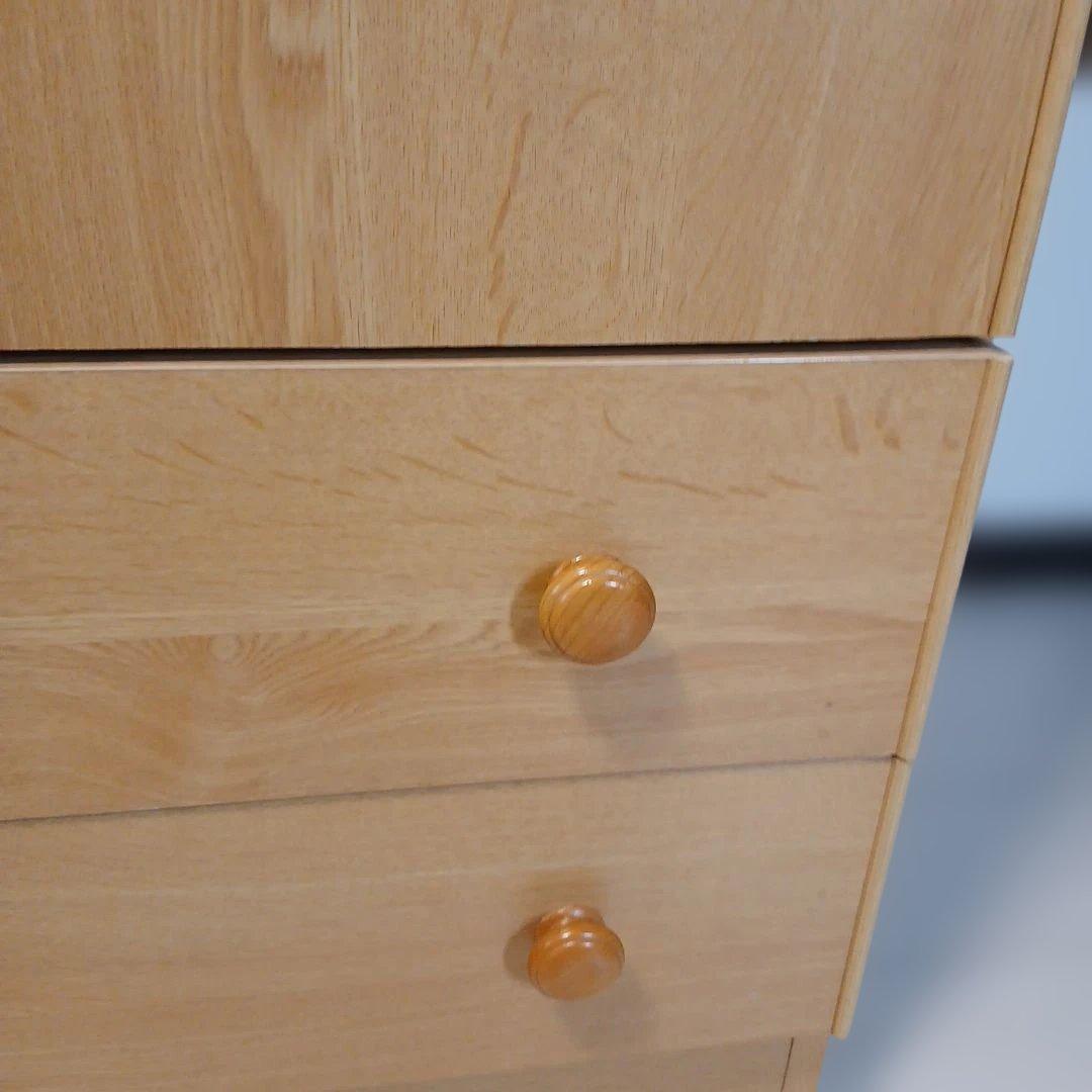 ナチュラルウッド洋服タンス ワードローブ 2引き出し