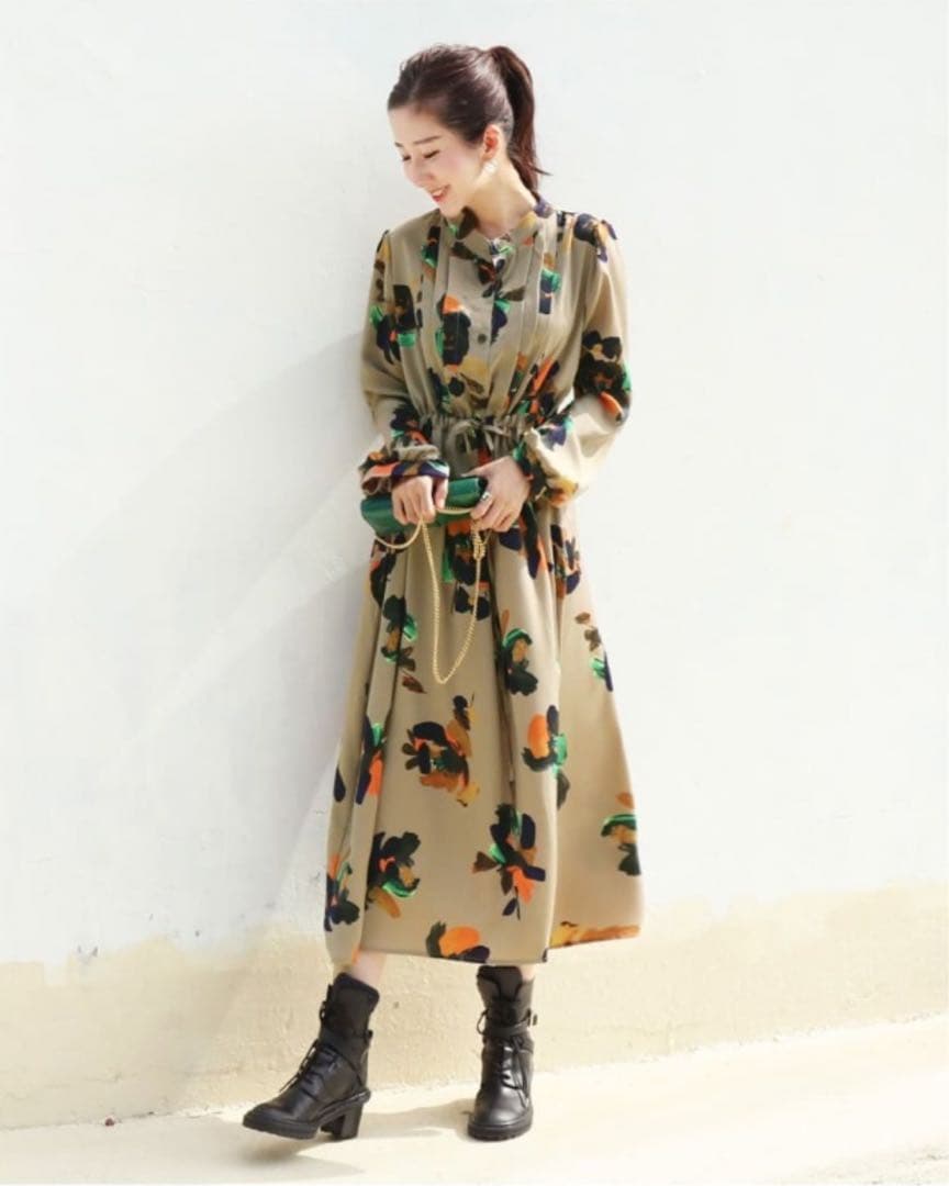 マタニティワンピース　ロングワンピース　授乳ワンピース