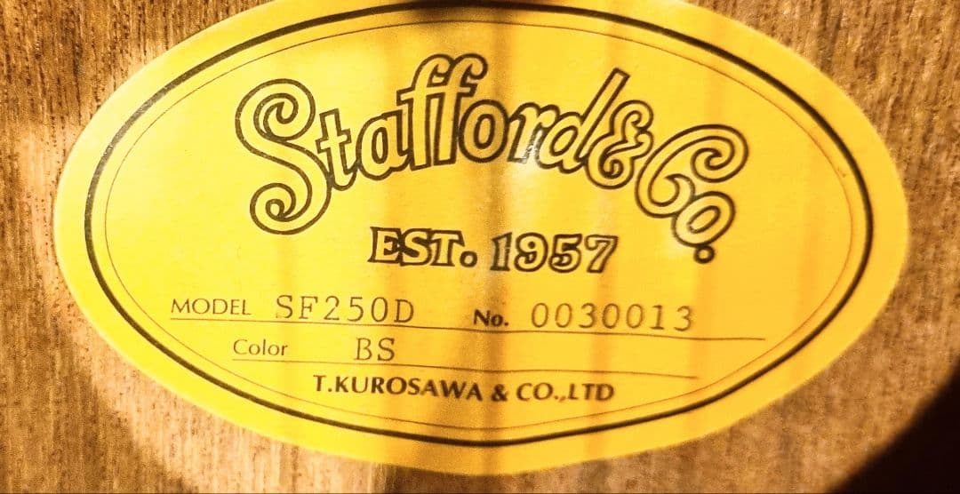 stafford スタッフォードSF-250D BSハードケース付属 ギター