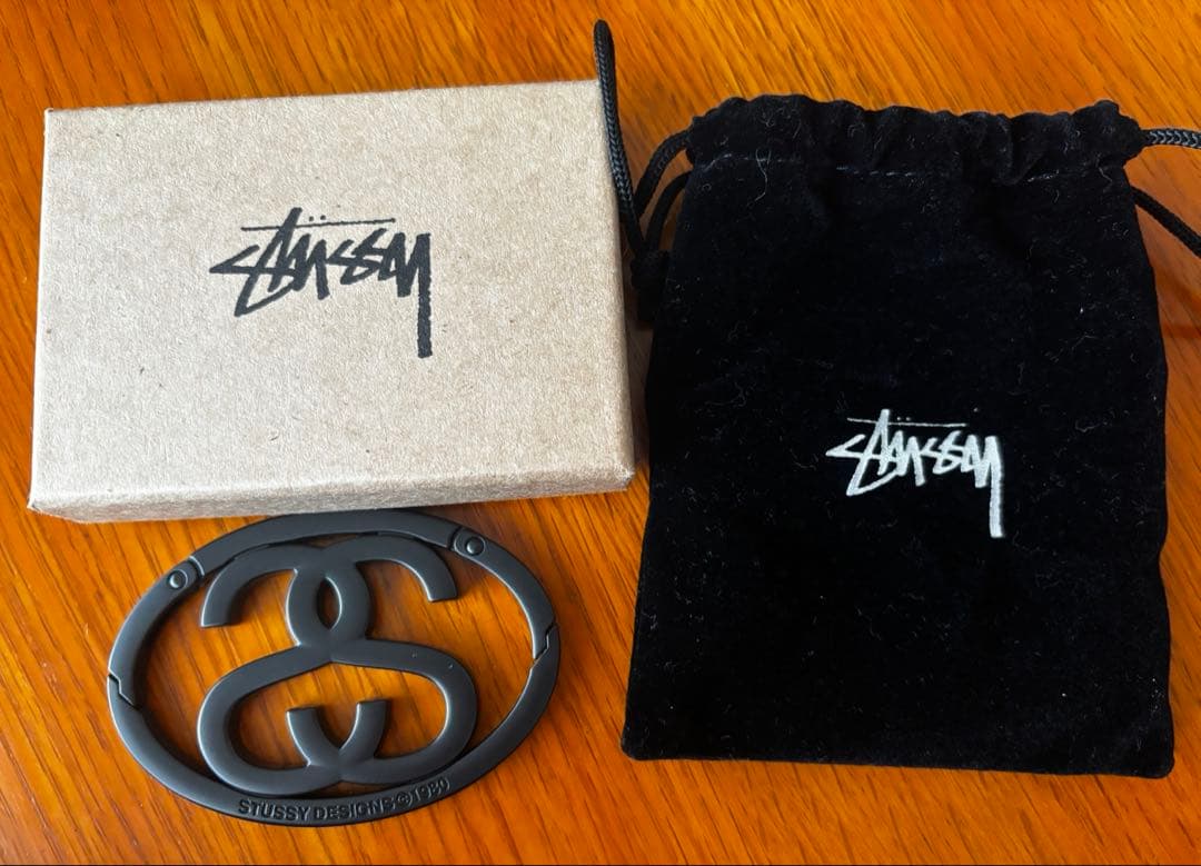 【新品】Stussy SS LINK CARABINER BLACK カラビナ