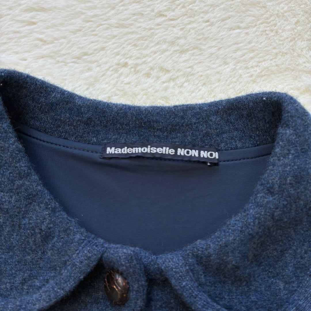 美品 Mademoiselle NON NON 丸襟ニットジャケット
