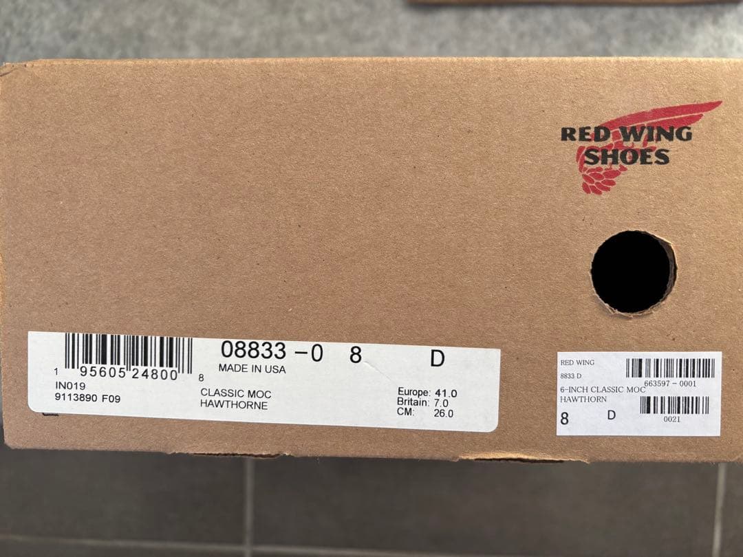 RED WING 6-INCH CLASSIC MOC 8 美品