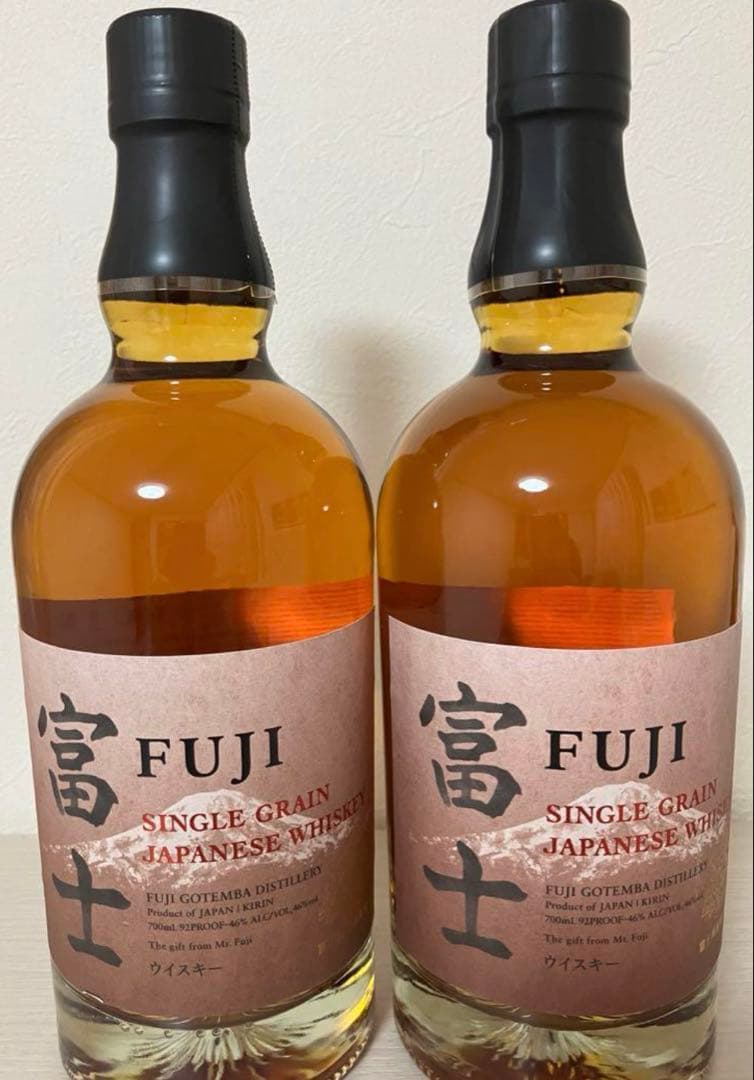 富士山グラス1個付き 富士シングルグレーン　ジャパニーズウイスキー　2本