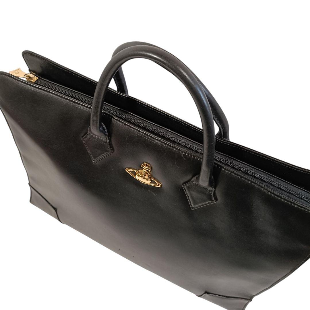 正規品 ヴィヴィアンウエストウッド ビジネスバッグ オーブロゴ レザー 黒