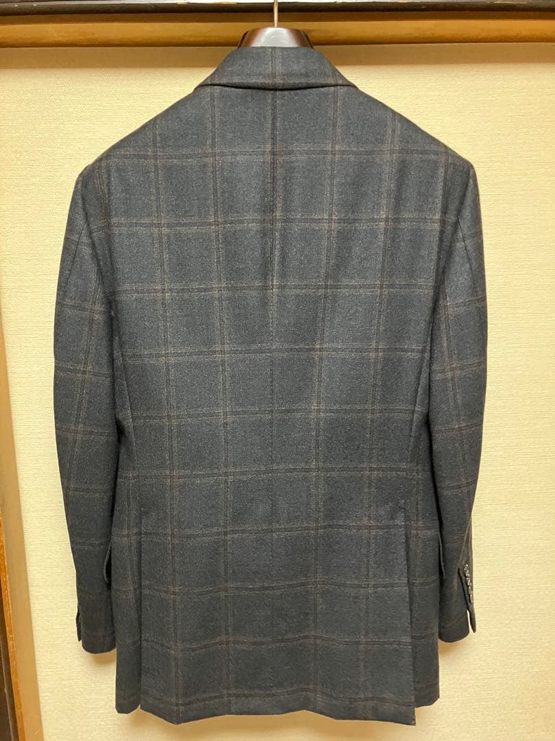 TOM FORD チェック柄ジャケット グレー