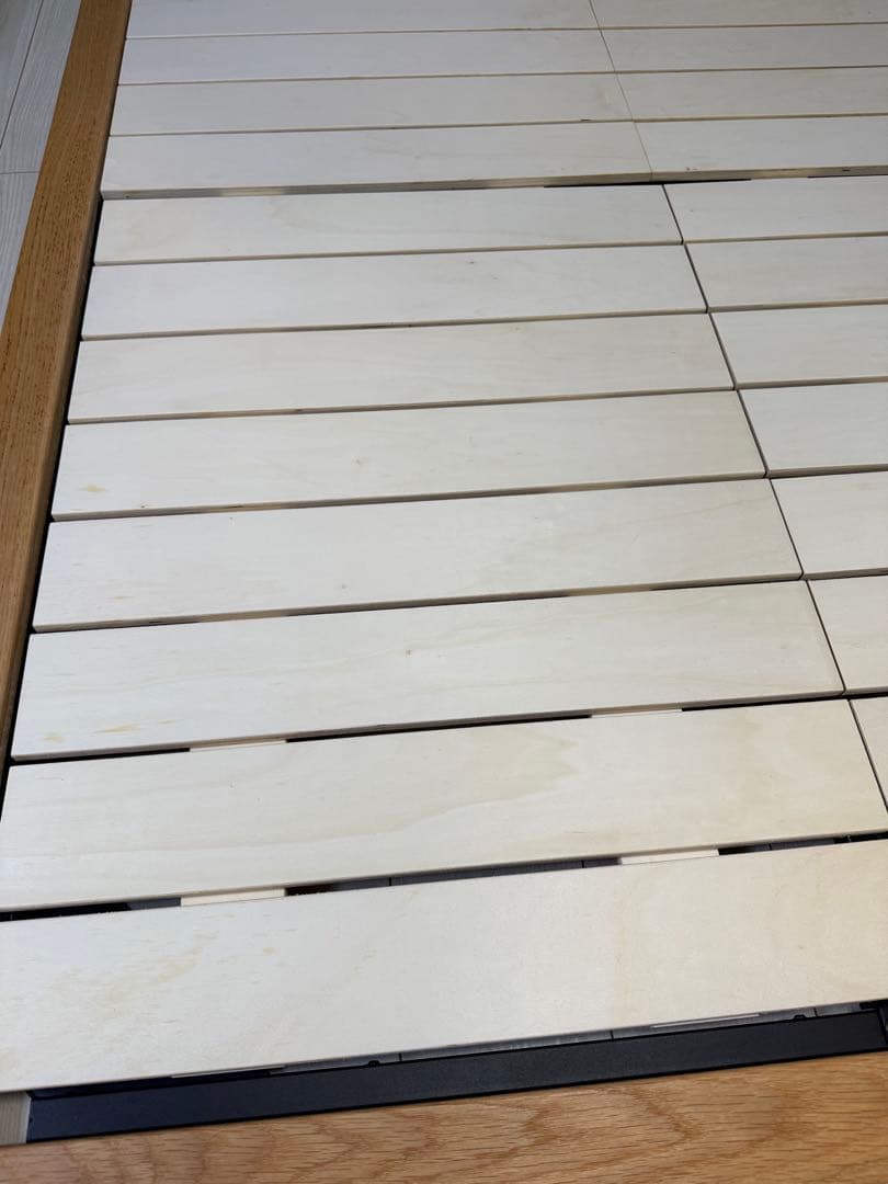 ダブルベッドフレーム 木製 無印良品　オーク材