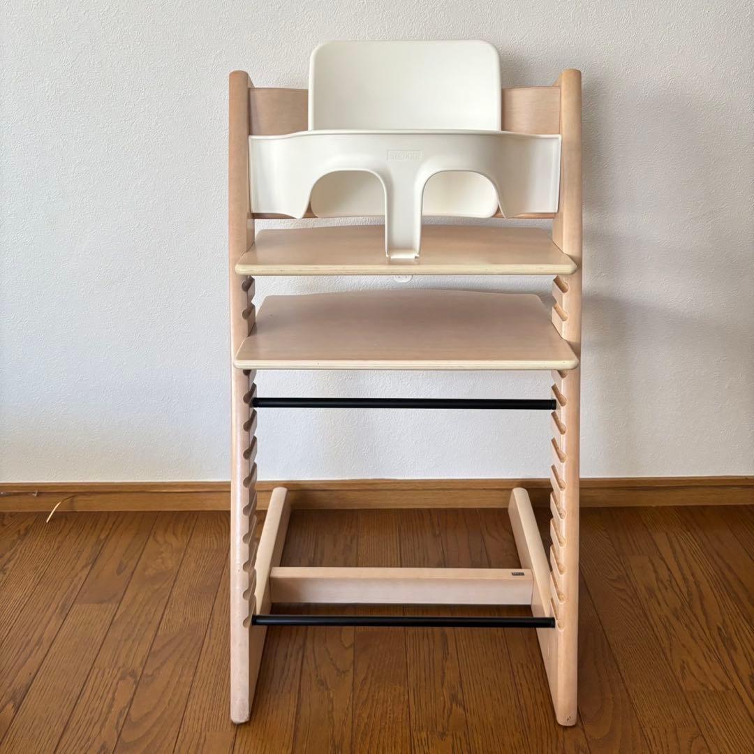 ストッケ　トリップ トラップ　ベビーチェア+ベビーセット　ホワイトウォッシュ