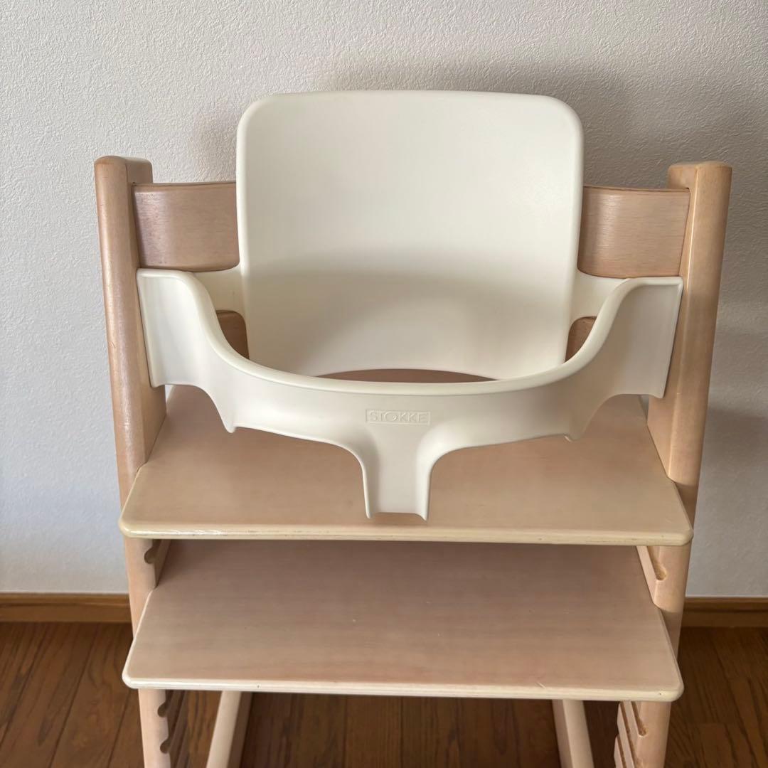 ストッケ　トリップ トラップ　ベビーチェア+ベビーセット　ホワイトウォッシュ
