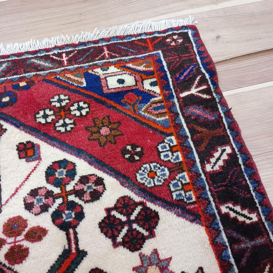 Y3201 ペルシャ絨毯 ハマダン産 ウール 手織り 150×105㎝