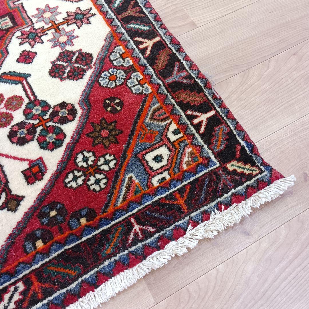 Y3201 ペルシャ絨毯 ハマダン産 ウール 手織り 150×105㎝