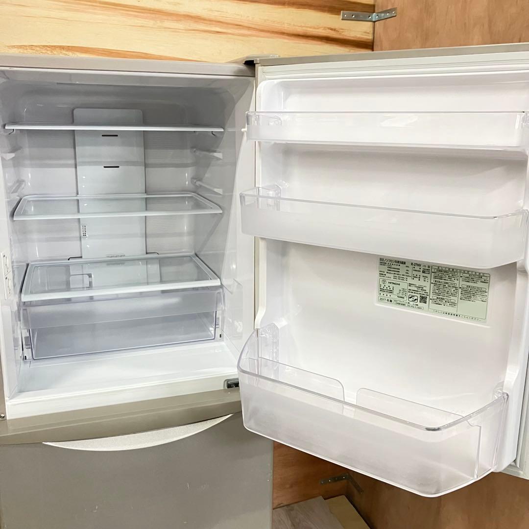 一都三県限定　配送設置無料　冷蔵庫　3ドア　HITACHI 日立　2017年製