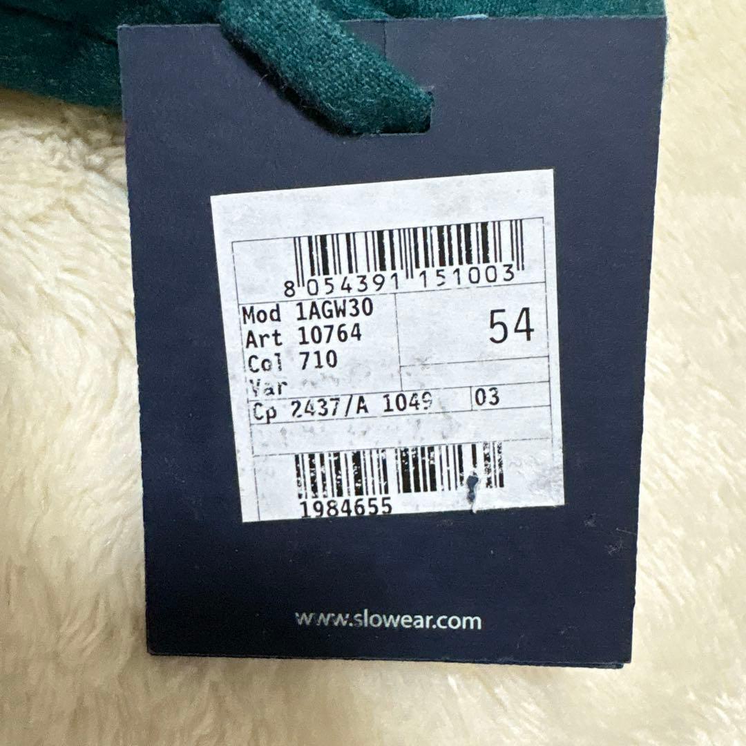 新品タグ付き INCOTEX スリムフィットウールスラックスパンツ グリーン54