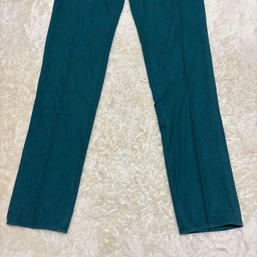 新品タグ付き INCOTEX スリムフィットウールスラックスパンツ グリーン54