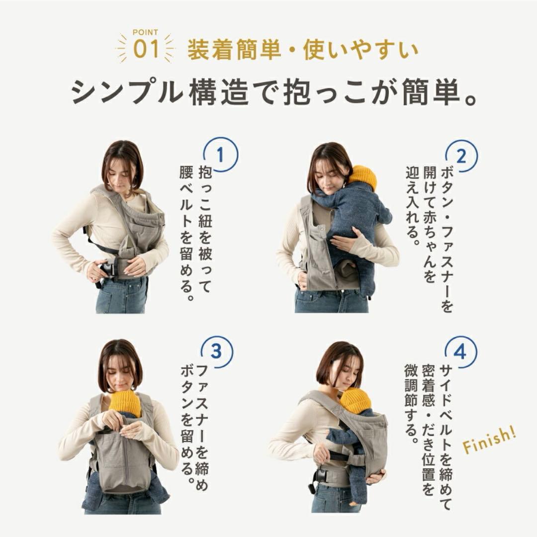 【匿名配送】キューズベリーNICO 抱っこ紐（グレージュ）