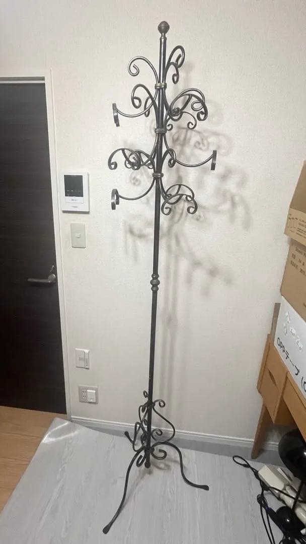 アンティーク アイアンコートハンガー ポールハンガー コートスタンド コート掛け
