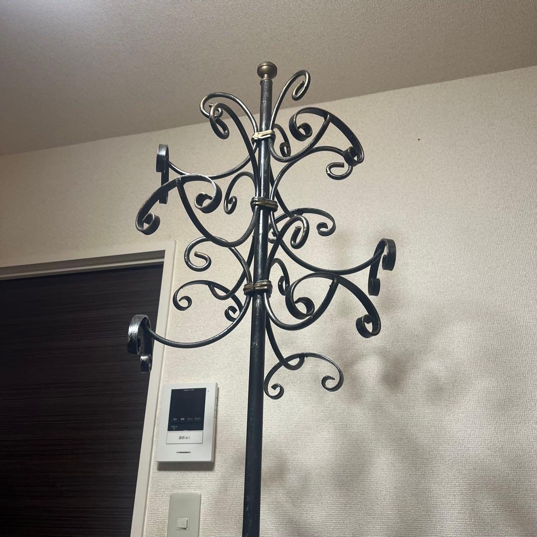 アンティーク アイアンコートハンガー ポールハンガー コートスタンド コート掛け