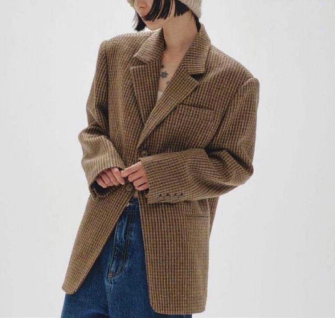 12/17まで出品　TODAYFUL Wool100% Check Jacket