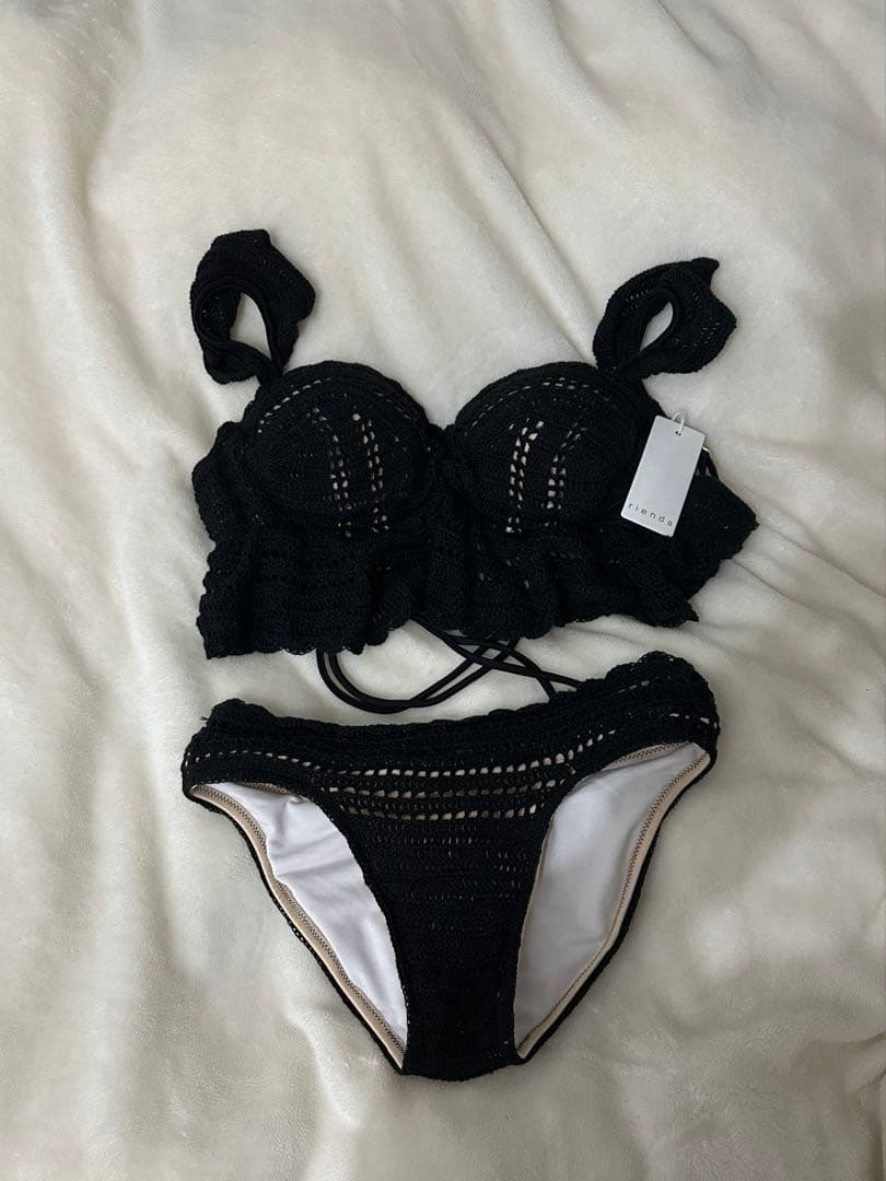 バイカラークロシェバンドゥカップ bikini