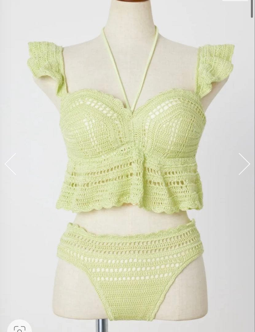 バイカラークロシェバンドゥカップ bikini