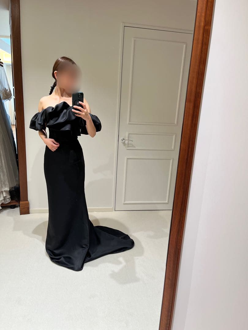 DRESS PRODUCTIONオフショルダーソフトマーメイドドレス