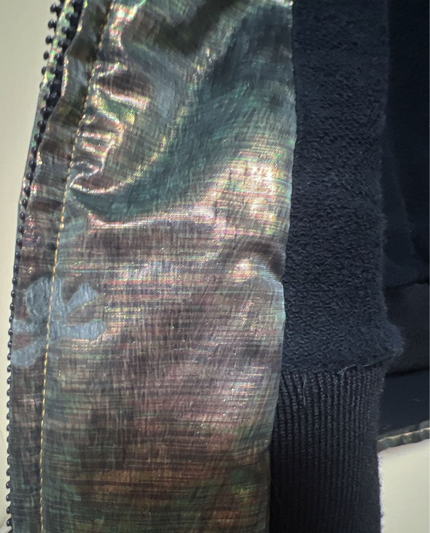 roen ロエン　メタリック　ノースリーブパーカー　ファー付き　ジャケット