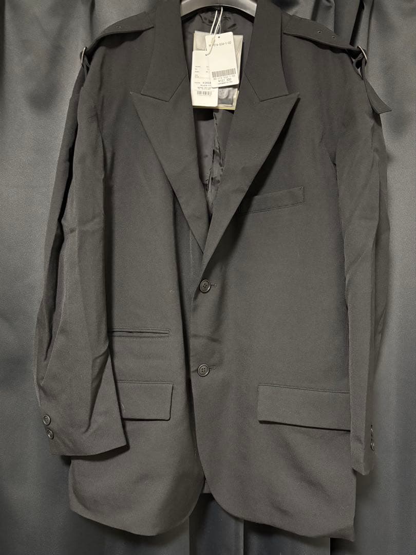 【定価157,000円】ヨウジヤマモト•肩バックル付テーラードジャケット