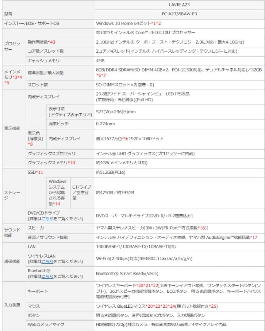 NEC LAVIE デスクトップPC