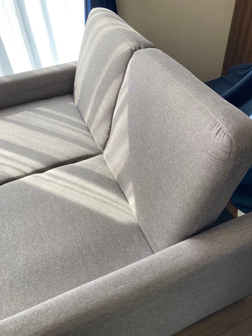 ニトリ バード3 グレー 2人掛けソファ ベット　リクライニング