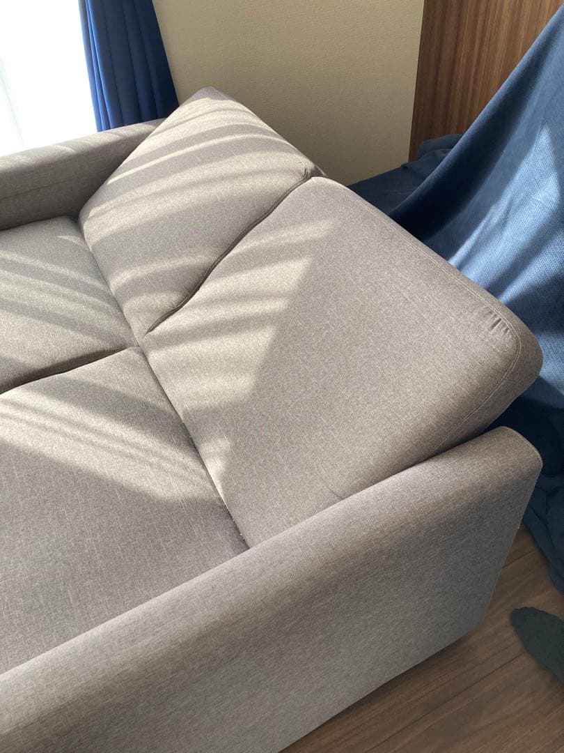 ニトリ バード3 グレー 2人掛けソファ ベット　リクライニング