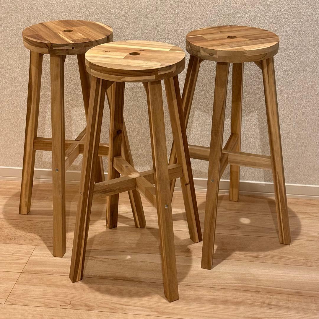 IKEA 廃番 スコグスタ 70cm 3脚 カウンターチェア