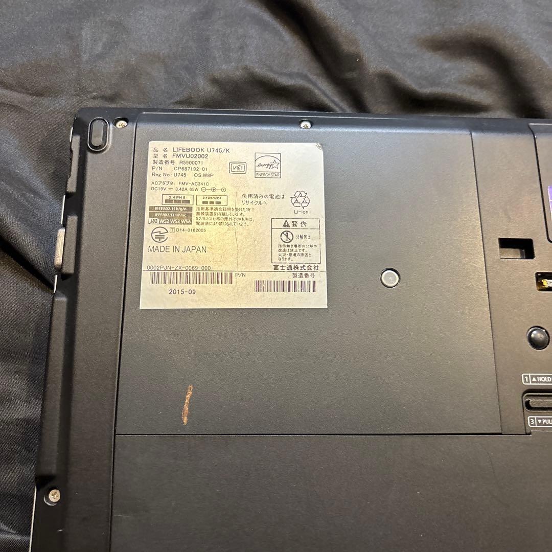 Fujitsu ノートPC Intel i5 8GB RAM ultrabook