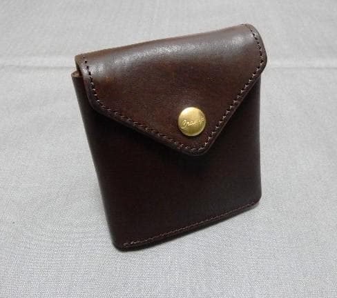 ま*ー様 展示美品　池之端銀革店Crampシュリンクレザーコンパクトウォレット