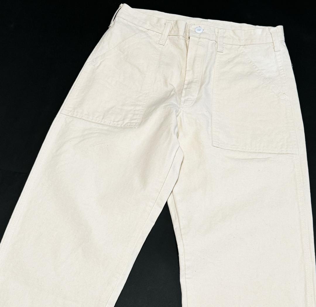 ■GUNG HO/ガンホーベイカーパンツ 生成ホ/オフホワイトW32L32美品■