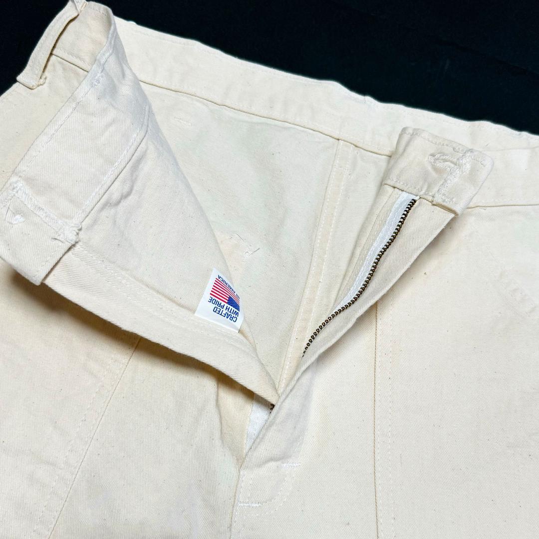 ■GUNG HO/ガンホーベイカーパンツ 生成ホ/オフホワイトW32L32美品■