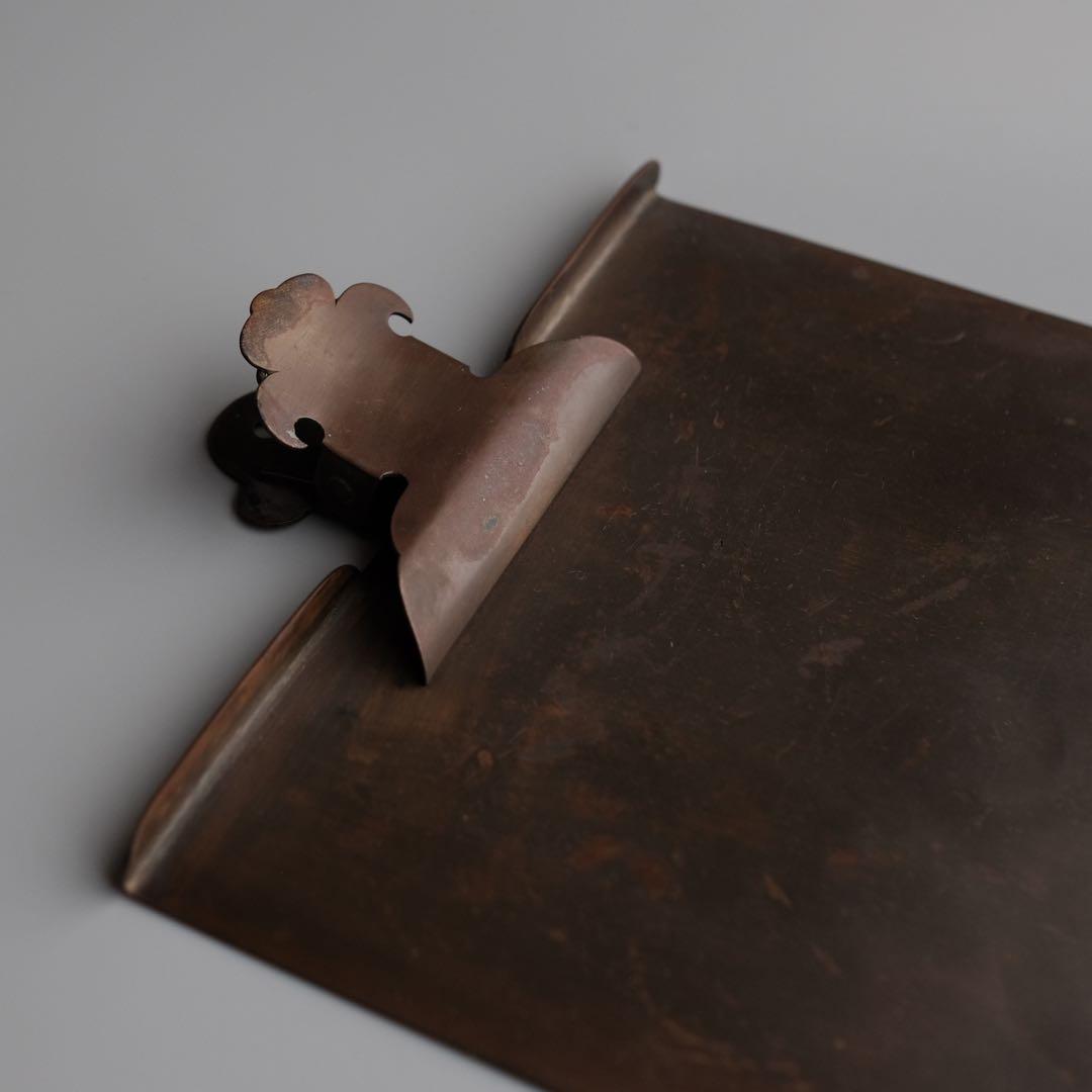 1920年前後のフランス製真鍮製ドキュメントクリップボード