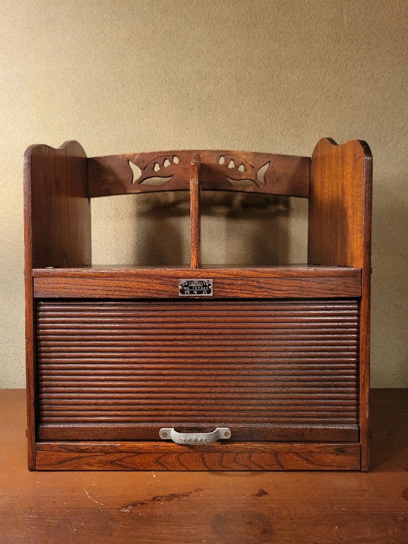 蛇腹 収納付き 楔式 本棚　古道具　レトロ　ヴィンテージ　アンティーク