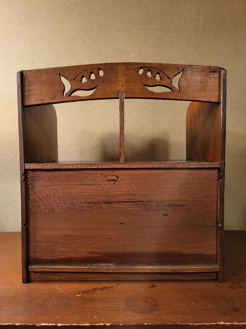 蛇腹 収納付き 楔式 本棚　古道具　レトロ　ヴィンテージ　アンティーク