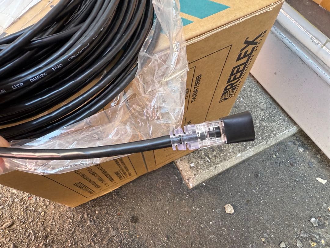 Cat6A 30m 黒色　10本　TSUNET(通信興業)