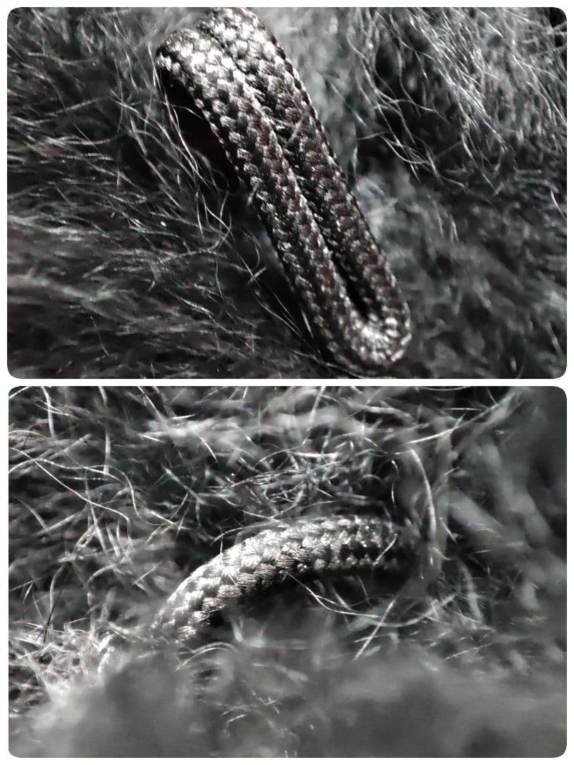 美品　SAGA FURS　ケープ　カシミヤ × 染めブルーフォックス　ブラック