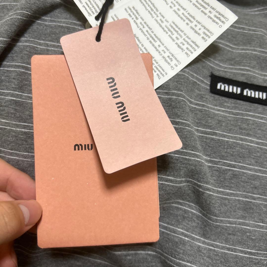 【新品未使用】miumiu コットンジャージー ポロシャツ