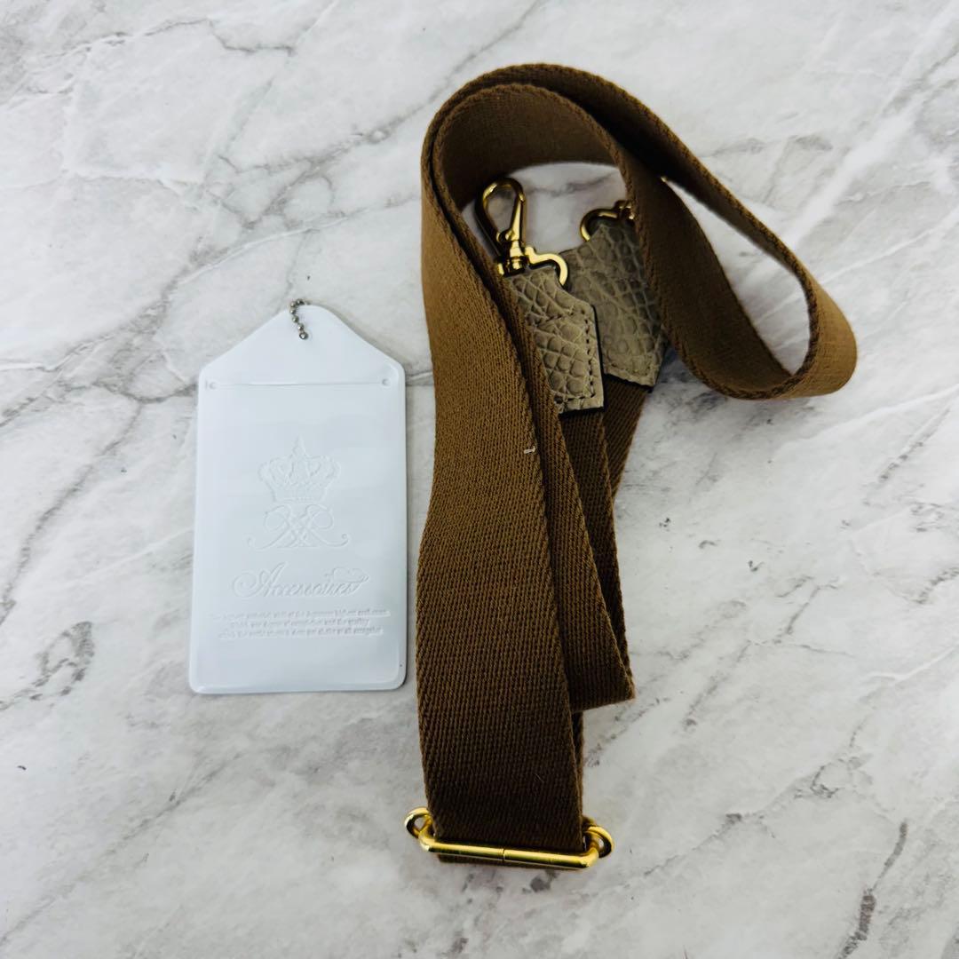 ✨ADMJ✨アクセソワ✨2WAY✨ロゴ✨ゴールド金具✨クロコレザー✨ハンドバッグ