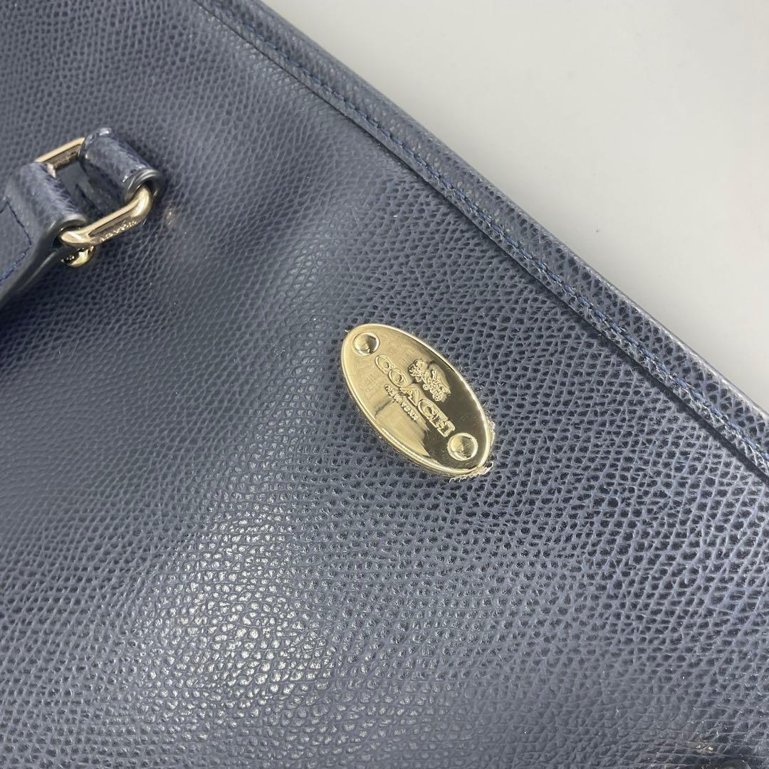 【美品】COACH トートバッグ ブラック レザー A4収納可