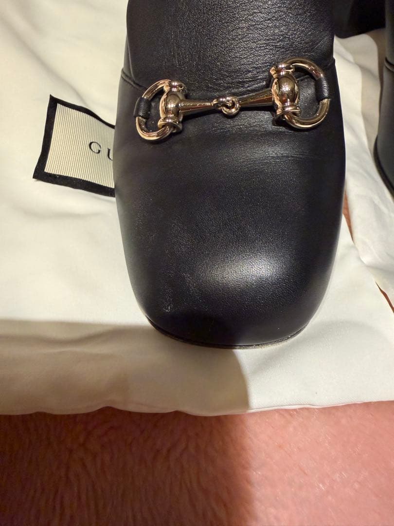 GUCCU 黒レザー ローファー size 39 このキノコ