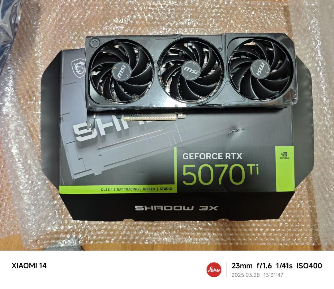 [動作確認のみ] MSI GeForce RTX 5070 Ti 16GB