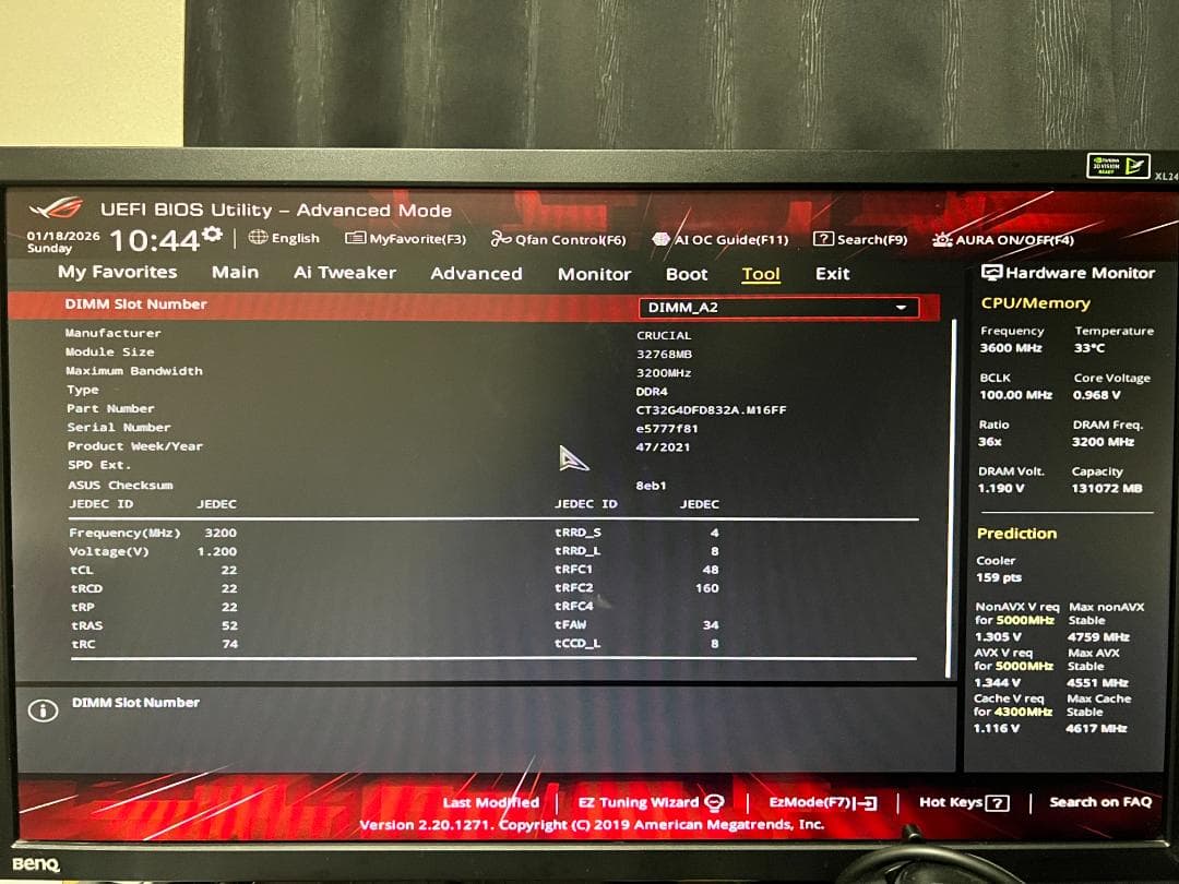 Crucial DDR4 メモリ 64GB (32GB 2枚)
