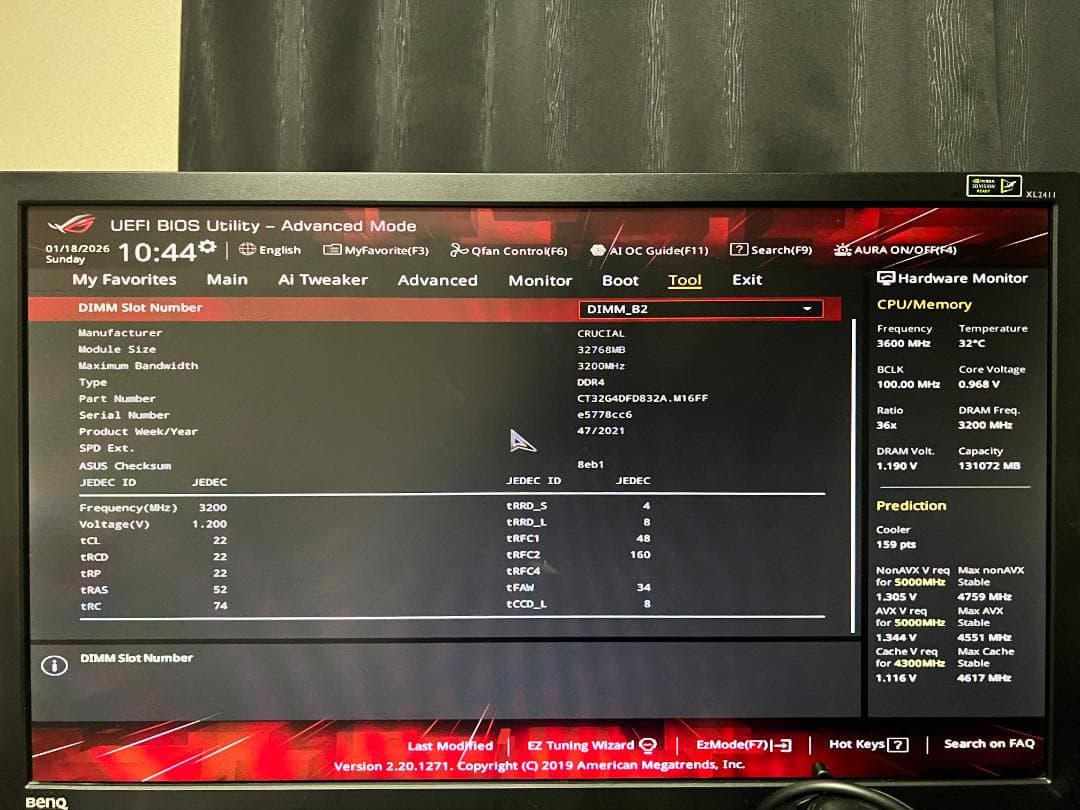 Crucial DDR4 メモリ 64GB (32GB 2枚)
