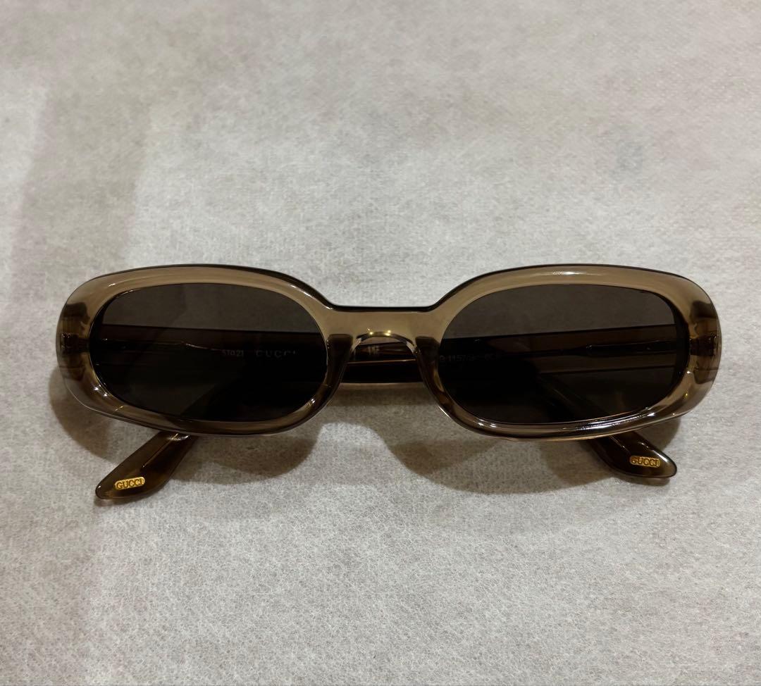 90s gucci サングラス 上杉柊平 氏 着用 モデル　クリアブラウン
